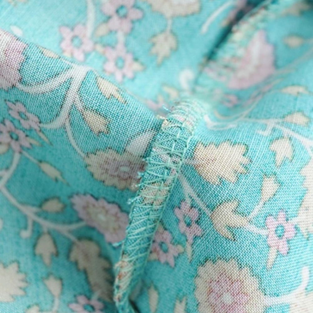 Bohemian Floral Print Maxi Dress Blue Gypsy - Picture 15 of 16